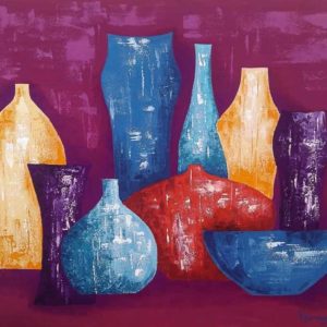 Vases colorés